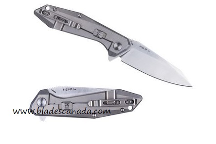 Ruike P135-SF Framelock Flipper Knife, 14C28N Sandvik, Stainless Handle