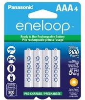 zPanasonic Eneloop AAA Rechargeable Battery (4 Pack) 800 mAh