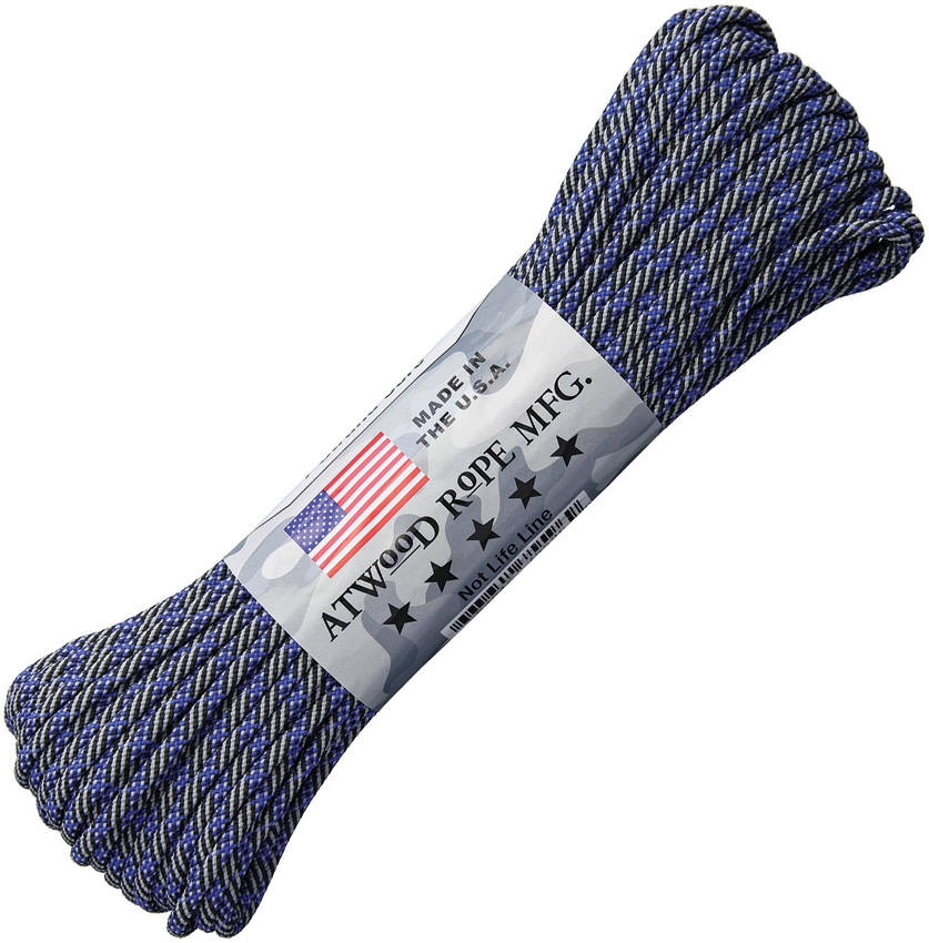 550 Paracord, 100Ft. - Thin Blue Line