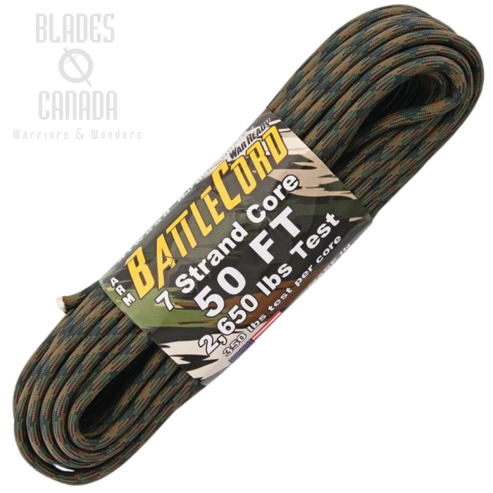 ARM BattleCord 2650 lb, 50 Ft. - Woodland Camo, RG1126