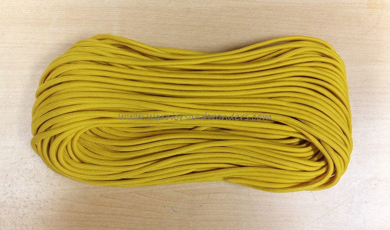 550 Paracord, 100Ft. - Yellow Gold - RG1081H - Click Image to Close