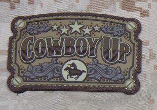 Mil-Spec Monkey Patch - Cowboy Up PVC - Click Image to Close