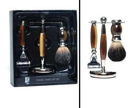PureBadger Shaving Set - Faux Horn - Click Image to Close