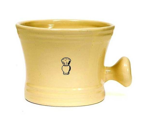PureBadger Apothecary Porcelain Shaving Mug - Cream Colour - Click Image to Close