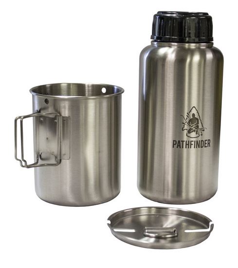 Pathfinder Stainless Water Bottle & Nesting Cup Set, 099GEN3BC-PF