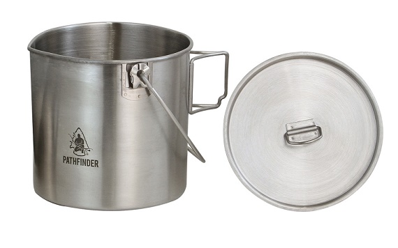 Pathfinder Stainless Steel Bush Pot & Lid 64oz SSBPLSET