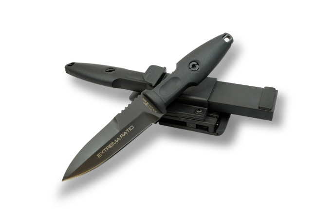 Extrema Ratio PUGIO SE Dagger Fixed Blade Knife, Bohler N690, Nylon Black, Hard Sheath - Click Image to Close