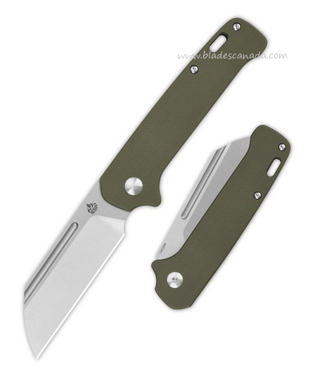 QSP Penguin Slipjoint Folding Knife, 14C28N Satin, G10 Green, QS130SJ-D