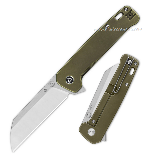 QSP Penguin Plus Flipper Framelock Knife, 20CV Satin, Titanium SW Bronze, QS130XL-B2