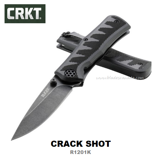 Ruger Crack Shot Compact Folding Knife, Assisted Opening, GFN Black, R1201K