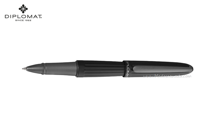 Diplomat Aero Rollerball Pen, Aluminum Black, 40301030