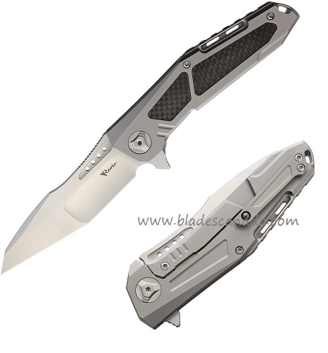 Reate K-3 Flipper Framelock Knife, CTS-204P Tanto, Titanium/Carbon Fiber