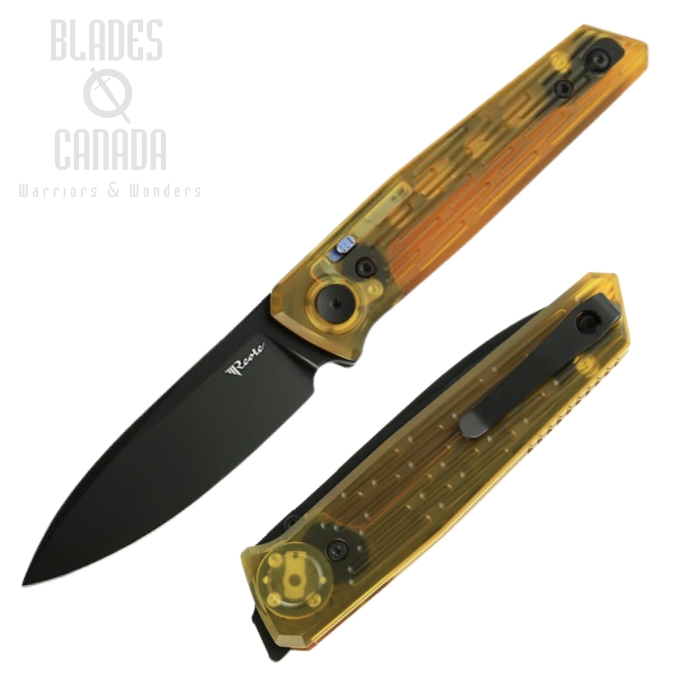 Reate PL-6 Folding Knife, Nitro-V Black PVD, Ultem Handle, REA190