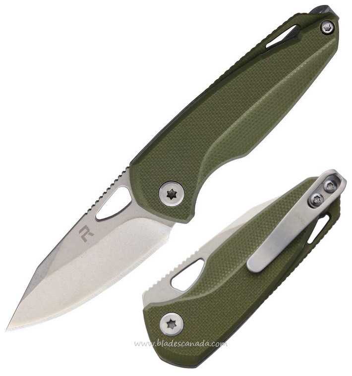 Revo Vipera Folding Knife, G10 OD Green, REV005ODG - Click Image to Close