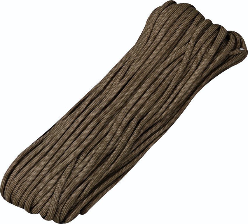 550 Paracord, 100Ft. - Brown - Click Image to Close