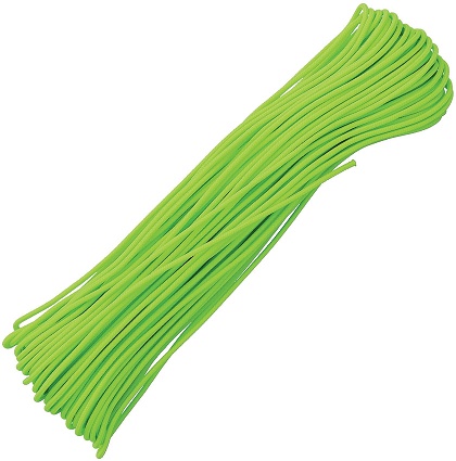 Tactical 3/32 Paracord 4-Strand, 100Ft. - Neon Green, RG1159 - Click Image to Close
