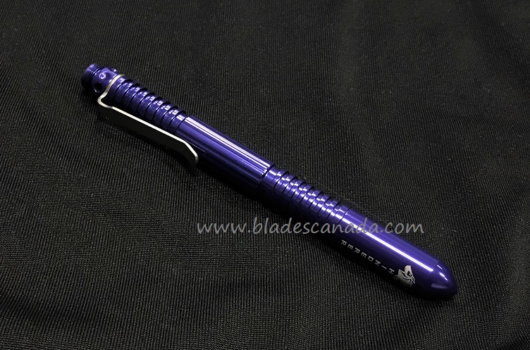 Hinderer Extreme Duty Aluminum Pen Purple Polished - Click Image to Close