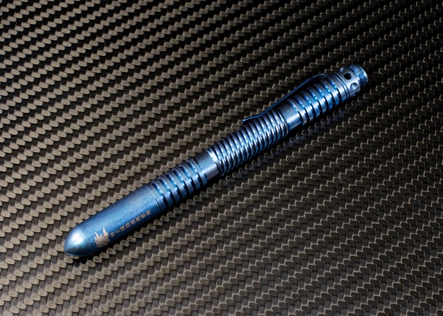 Hinderer Extreme Duty Spiral Titanium Pen - Blue