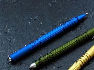 Hinderer Investigator Pen Hardcoat Aluminum Blue Matte