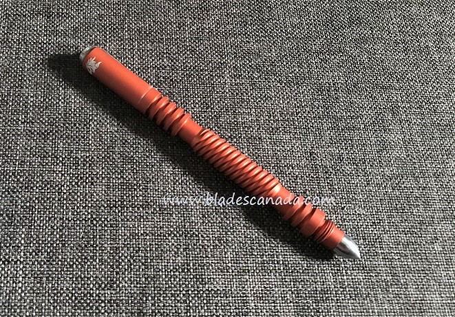 Hinderer Investigator Pen Hardcoat Aluminum Spiral - Matte Orange