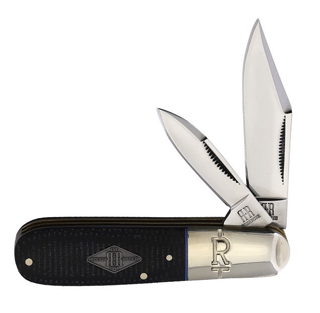 Rough Ryder Classic Carbon Barlow Folding Knife, Micarta Black, RR2210