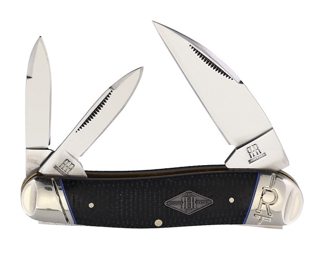 Rough Ryder Classic Carbon Seahorse Folding Knife, Micarta Black, RR2217 - Click Image to Close