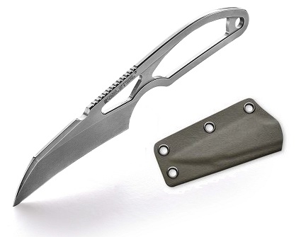 Real Steel Alieneck Fixed Blade Utility Knife, Sandvik Black SW, 3544
