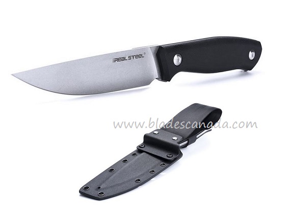 Real Steel Arbiter Fixed Blade Knife, G10 Black, Kydex Sheath, 3811
