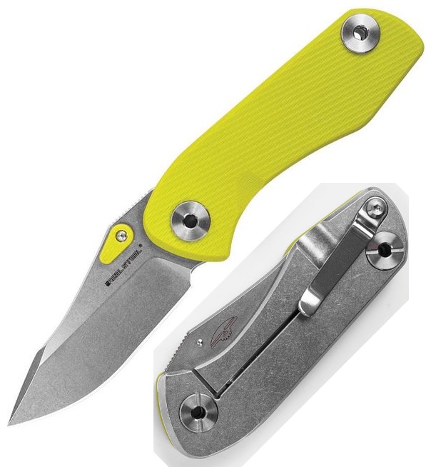 Real Steel Precision Folding Knife, 14C28N, G10 Neon green, 5123
