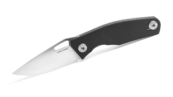 Real Steel Terra Folding Knife, 14C28N Satin, G10 Black, 7451