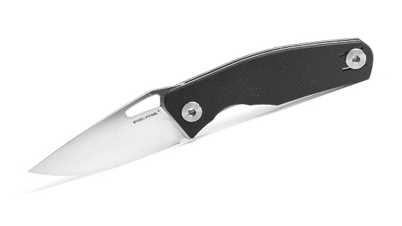 Real Steel Terra Folding Knife, 14C28N Satin, G10 Black, 7451 - Click Image to Close