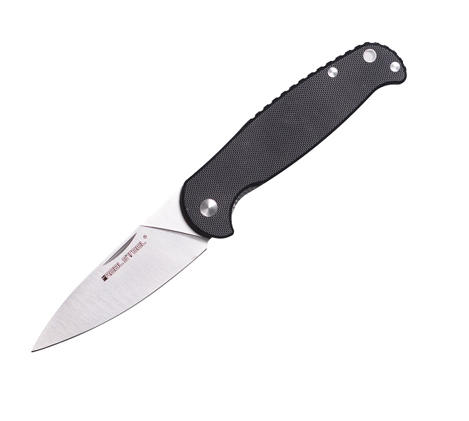 Real Steel H6 Free Folding Knfie, 14C28N Satin, G10 Black, 7621