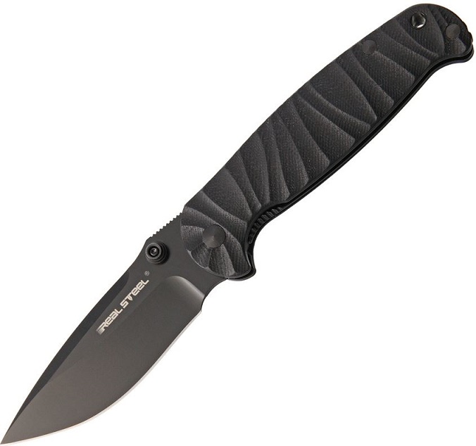 Real Steel H6 Special Edition II Folding Knife, 14C28N Black, G10 Black, 7786 - Click Image to Close