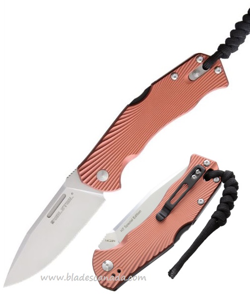 Real Steel H7 Gold Rose Folding Knife, Special Edition, 14C28N, 7798 - Click Image to Close