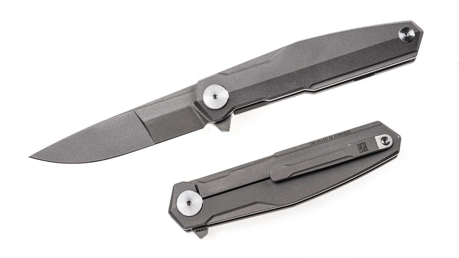 Real Steel S3 Puukko Flipper Framelock Knife, M390, Titanium, 9511 - Click Image to Close