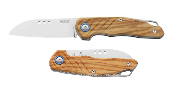 MKM Maniago Root Slipjoint Folding Knife, M390 Satin, Olive Wood, RT-O