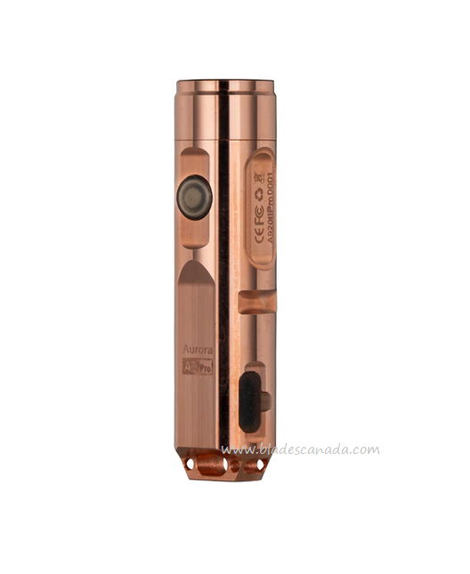 RovyVon Aurora A9 Pro Rechargeable Keychain Flashlight, Copper - 650 Lumens