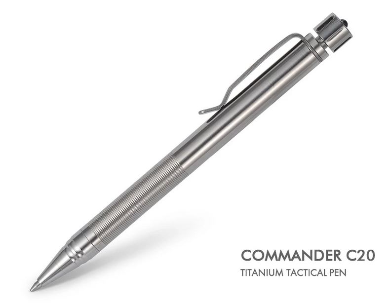 RovyVon C20 Titanium Tactical Pen - Raw Unpolished