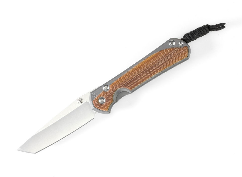 Chris Reeve Small Sebenza 31 Tanto Framelock Folding Knife, MagnaCut, Natural Micarta