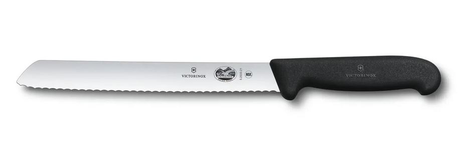 Victorinox Fibrox Bread Kitchen Knife 8", 5.2533.21BK