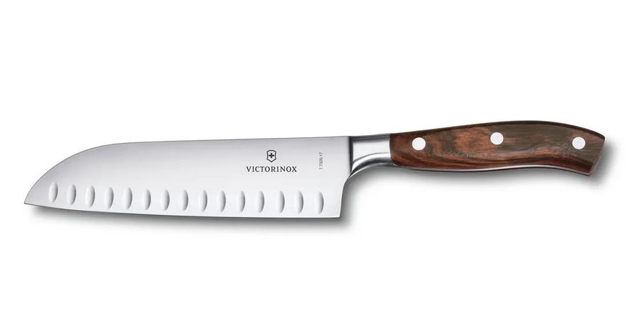 Victorinox Grand Maitre Wood 7" Granton Santoku Knife