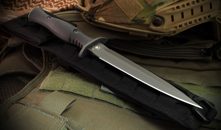 Spartan Blades Harsey Dagger Knife, S45VN Black, Micarta, Nylon Sheath - Click Image to Close