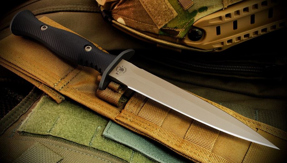 Spartan Blades Harsey Dagger Knife, S45VN FDE Blade, Micarta, Tan Nylon Sheath