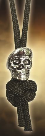 Spartan Blades Lanyard Beret Skull, OD Green