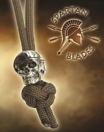 Spartan Blades Lanyard Beret Skull, Tan