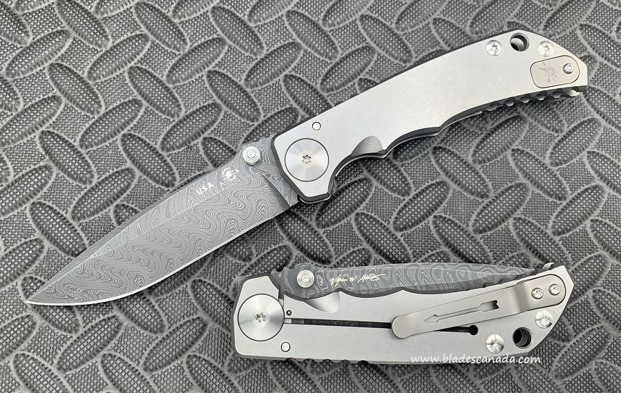 Spartan Blades Harsey Special Edition Folding Knife, Damascus, Titanium