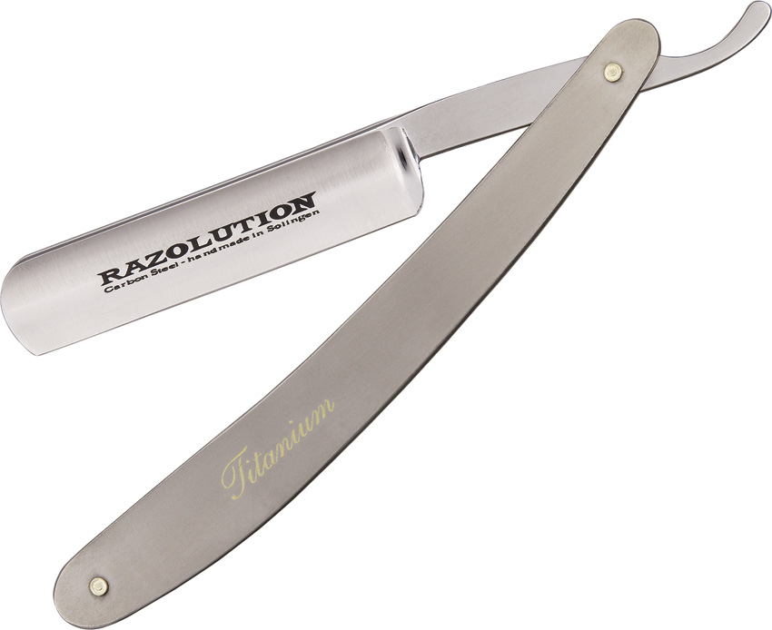 Razolution 88251 Straight Razor - Titanium Handle - Click Image to Close