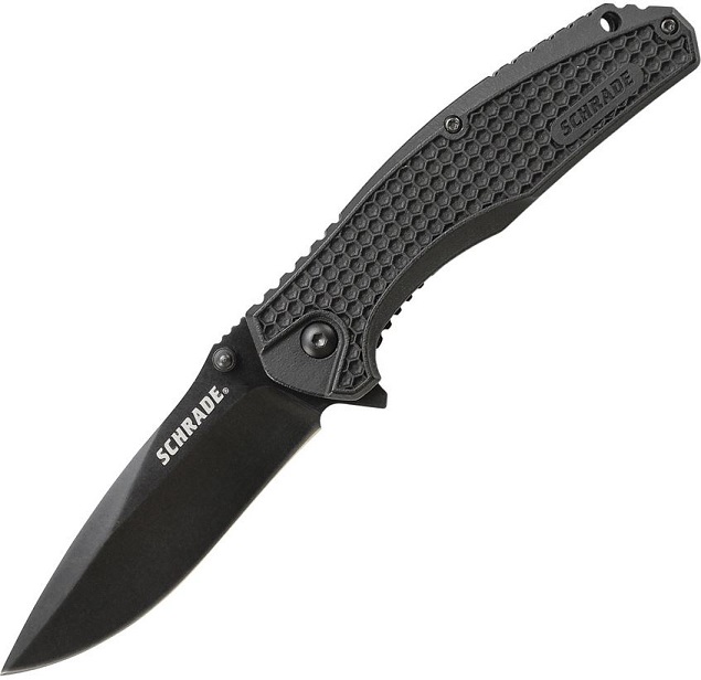 Schrade 002 Folder, 8Cr13MoV, Liner Lock, Black