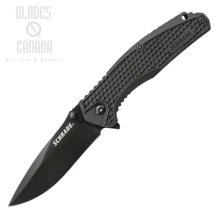 Schrade 002 Folder, 8Cr13MoV, Liner Lock, Black