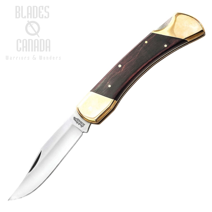 Schrade Uncle Henry Bear Paw Folder, Stainless, Wood Handle, SCHLB7